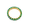 OVAL EMERALD 18K GOLD ETERNITY BAND