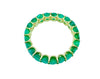 OVAL EMERALD 18K GOLD ETERNITY BAND