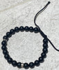 onyx and gold bracelet for man