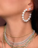 SARA PEARL HOOPS 14K GOLD