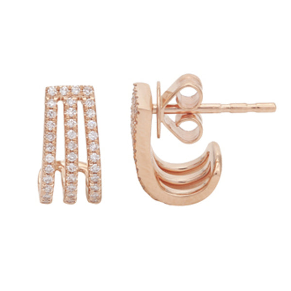 CAGE DIAMOND EARRINGS - 3 rows