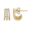 CAGE DIAMOND EARRINGS - 3 rows