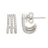 CAGE DIAMOND EARRINGS - 3 rows