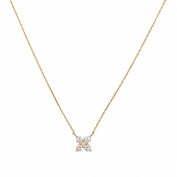 diamond flower necklace