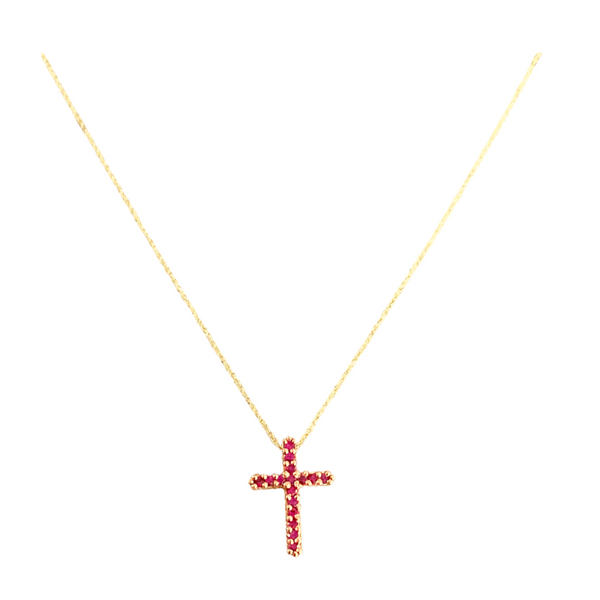 GOLD AND GEMSTONES CROSS