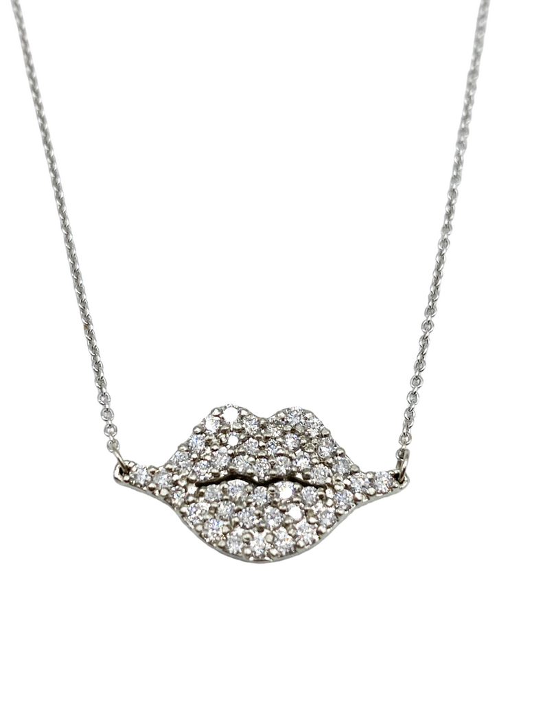 Diamond 2025 lips necklace