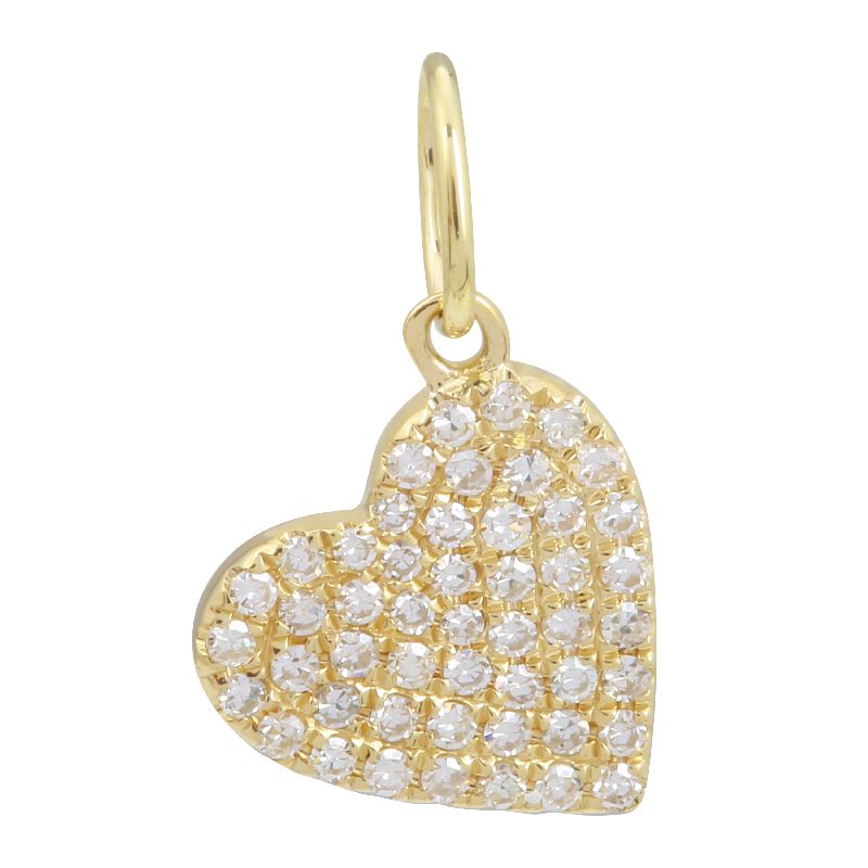 diamond heart charm