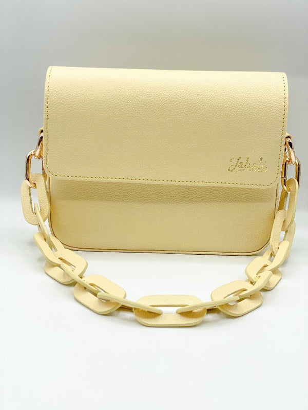 PASTEL YELLOW JABALI ORO BY LU BAG 