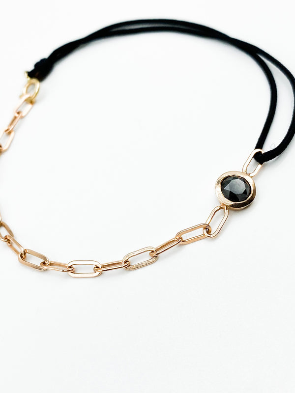 BROKEN CHAINS BLACK DIAMOND BRACELET