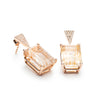 DIAMOND AND RUTILE EARRINGS