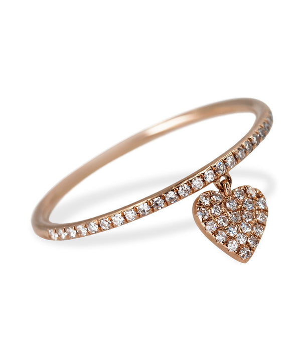 HANGING HEART DIAMOND RING