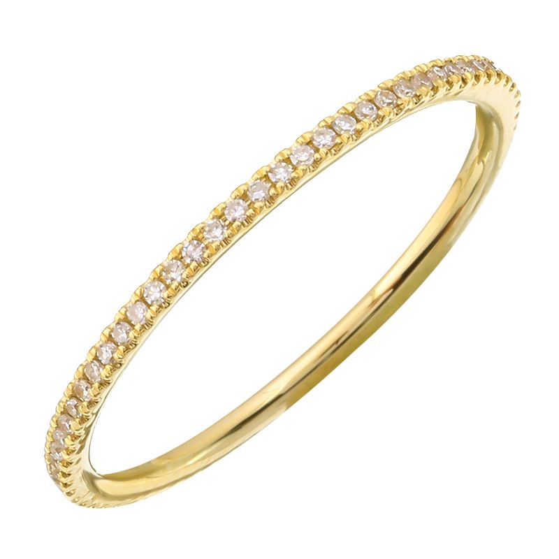 DAINTY 14K GOLD DIAMOND ETERNITY BAND