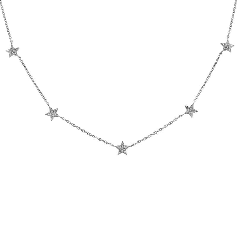 DIAMOND FIVE STARS NECKLACE