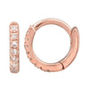 DIAMOND PETITE ROUND HUGGIE EARRINGS