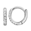 DIAMOND PETITE ROUND HUGGIE EARRINGS