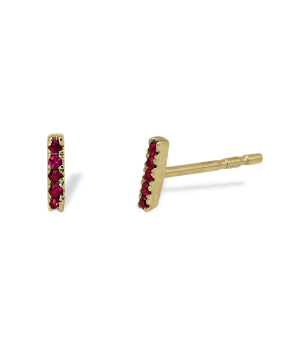 RUBY MINI BAR STUD