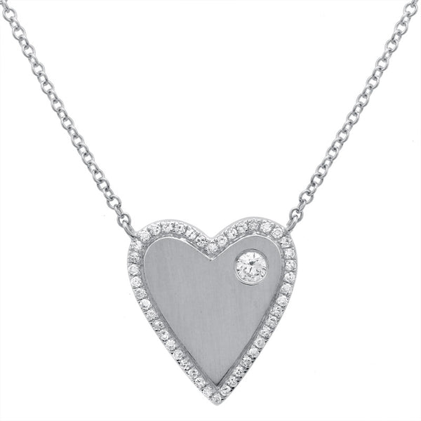 SOLID GOLD DIAMOND HEART NECKLACE