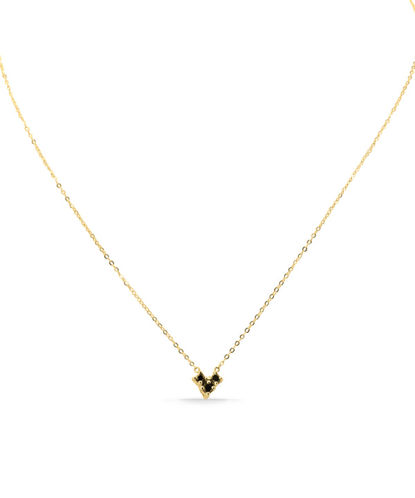 BLACK DIAMOND HEART NECKLACE