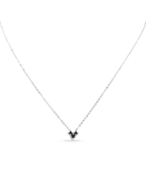 BLACK DIAMOND HEART NECKLACE